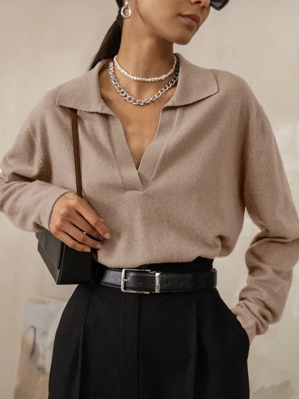 Special Buy Leisure Collared Graceful Pullover Sweater