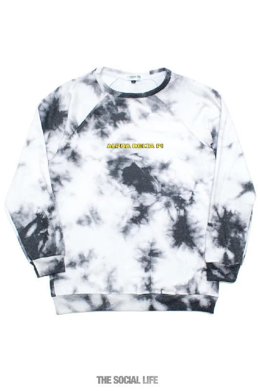One-Day Only Alpha Delta Pi Tie Dye Raglan Crewneck