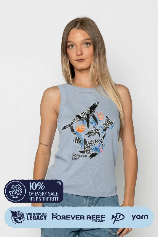 Final Clearance Protect Our Coral To Save Our Reef Powder Women's Organic Rib Tank Top