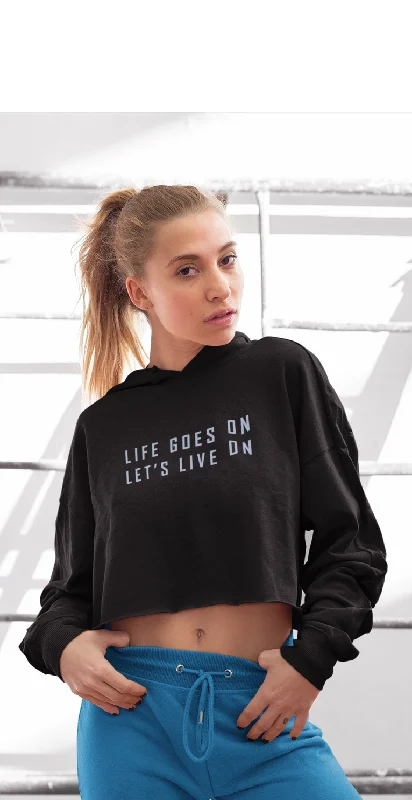 Price Meltdown Life Goes On, Let's Live On : BTS - Winter Crop Hoodies