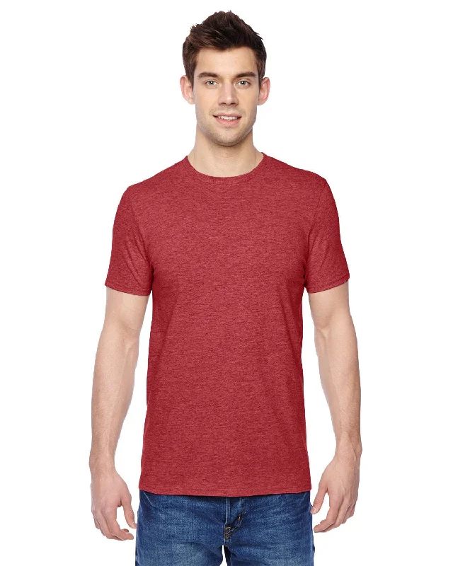 Fruit of the Loom 100% Sofspun Cotton T-Shirt | Brick Heather