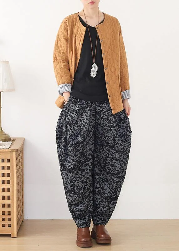Deep Savings Loose spring Jacquard pant unique black harem pants