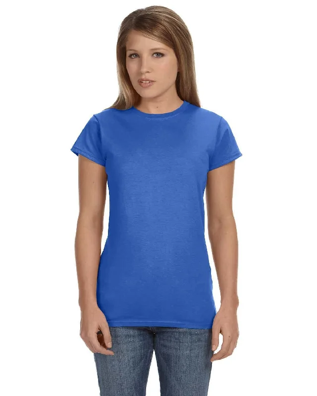 Gildan Ladies SoftStyle T-Shirt | Heather Royal