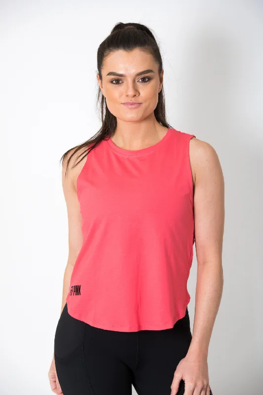 Deal of the Week Knot Back Cotton Vest in Coral