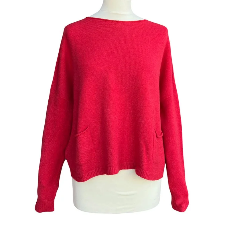 Weekend Specials to Savor Jodie Round Neck Jumper in Red