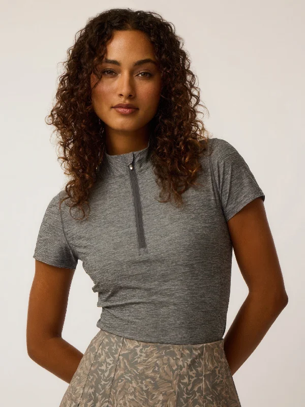 Clearance Sale Halley Melange Short Sleeve Quarter-Zip