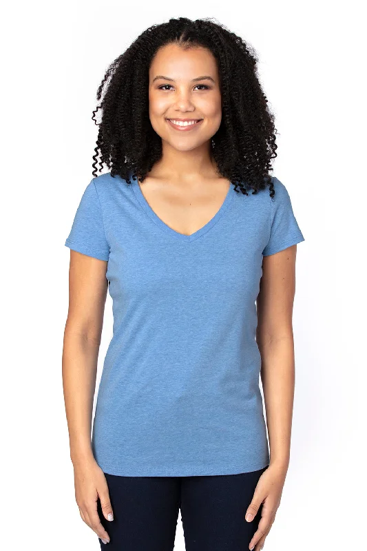 Get It Before It’s Gone Threadfast Apparel Womens Ultimate Short Sleeve V-Neck T-Shirt - Heather Royal Blue