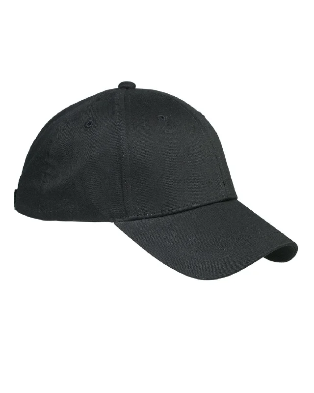 Big Accessories 6-Panel Structured Twill Cap | Black