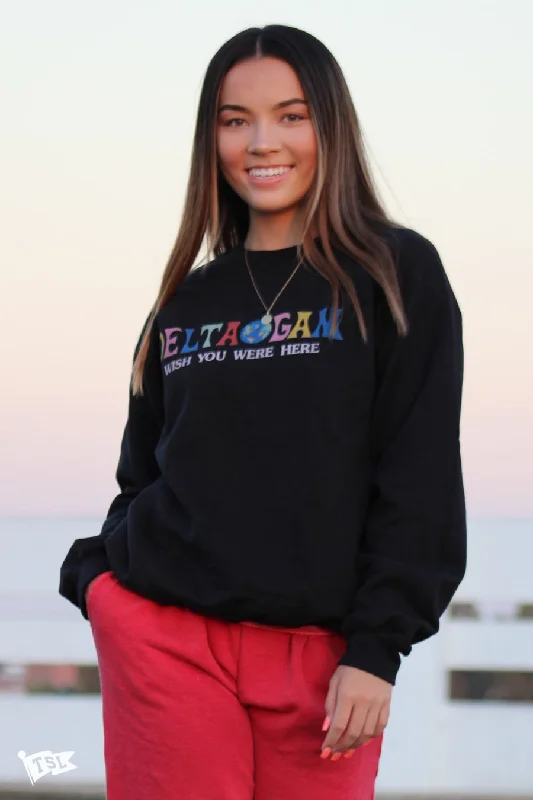 Closeout Deal Delta Gamma Wish You Were Here Crewneck