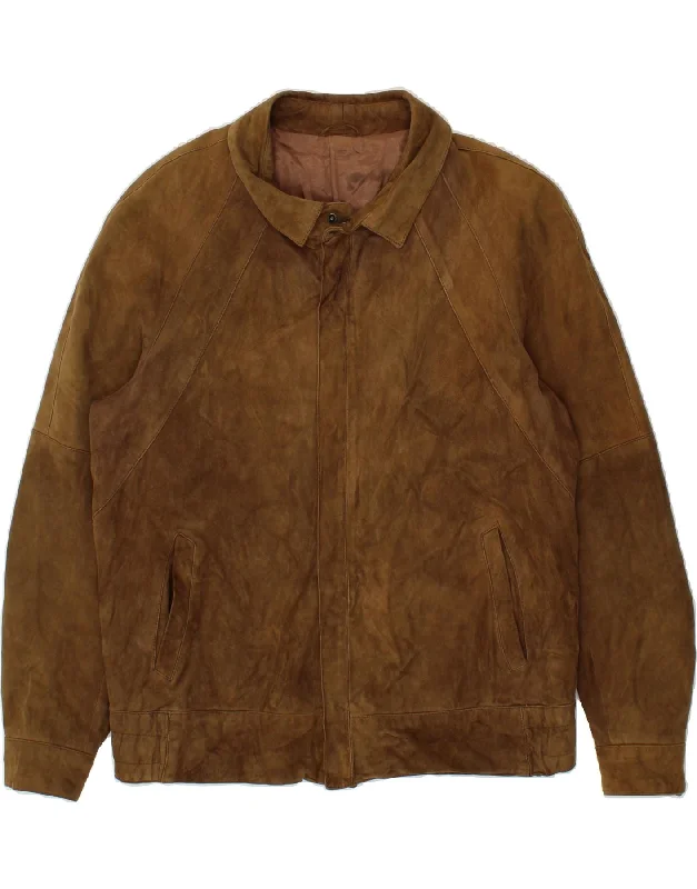 Sale Event VINTAGE Womens Suede Jacket UK 18 XL Brown