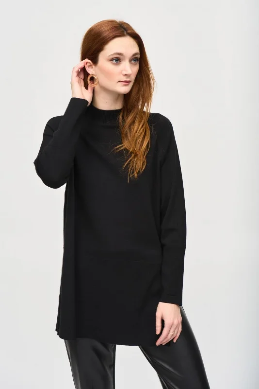 Shop Now Joseph Ribkoff Mock Neck Long Sleeve Sweater Knit Top 243956
