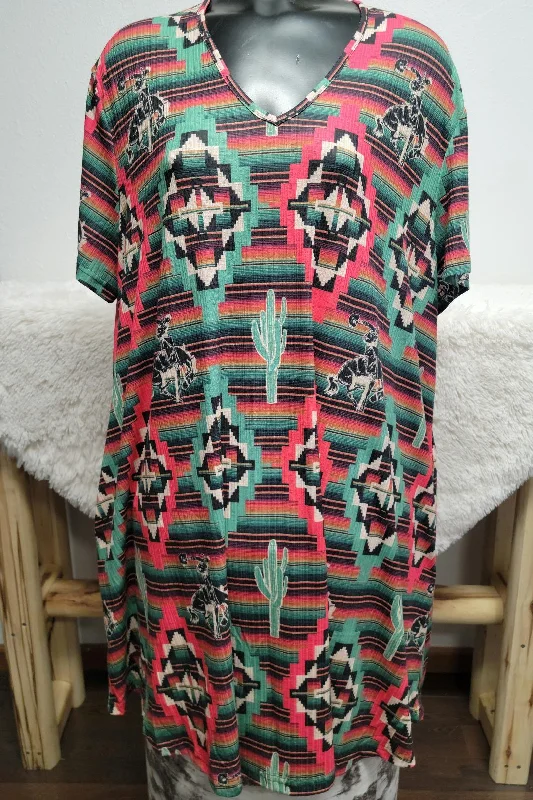 Year-End Clearance Crazy train livelihood lady dress- 2XL