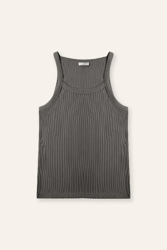 Huge Discounts OTEME ribbed stretch-knit tank (Dark grey)