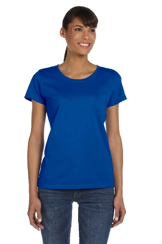 Closeout Fruit Of The Loom Womens HD Jersey Short Sleeve Crewneck T-Shirt - Royal Blue - Closeout