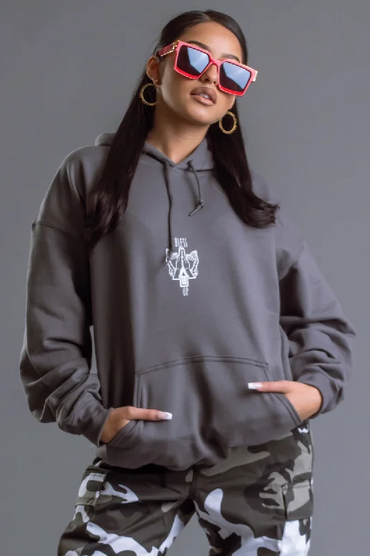 Limited Stock 深灰白 Bless UP 连帽衫