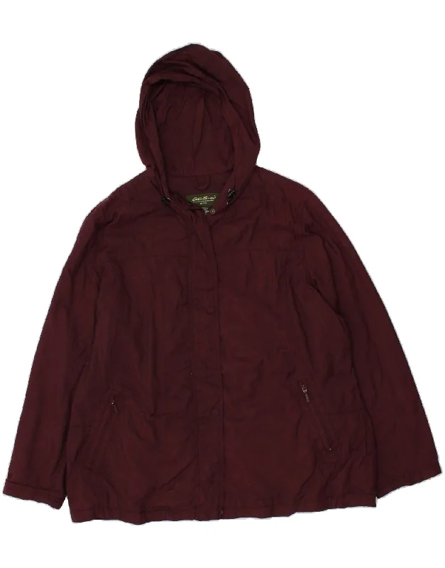 Weekend Deals That Sizzle EDDIE BAUER Womens Hooded Windbreaker Coat UK 20 2XL Maroon Nylon Weekend Deals That Sizzle EDDIE BAUER Womens Hooded Windbreaker Coat UK 20 2XL Maroon Nylon