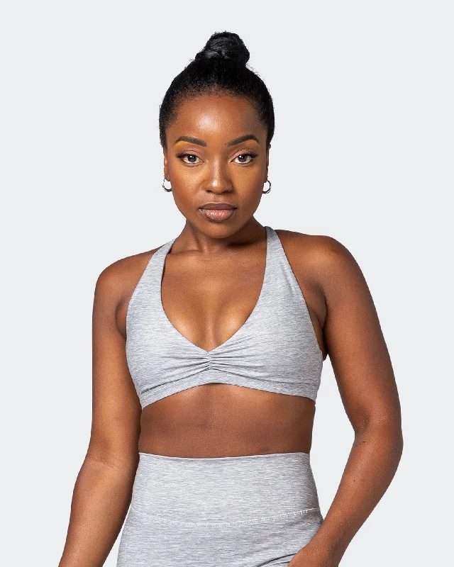 Weekend Deals That Please Stride Bralette - Quiet Grey Marl