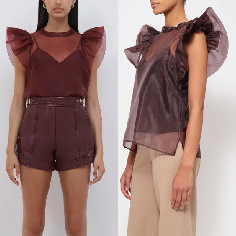 Make Your Weekend Count with Savings JS Corina Organza Ruffle Top