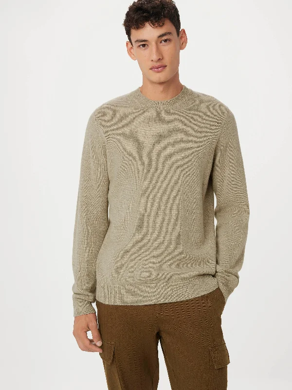 The Yak Wool Crewneck Sweater in Marsh Green