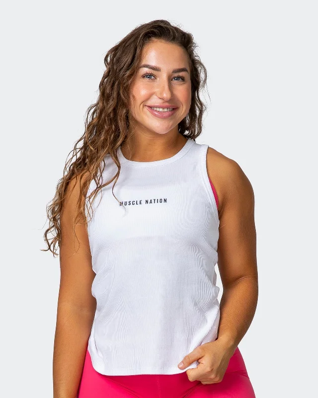 Final Markdown Stabilise Rib Tank - White