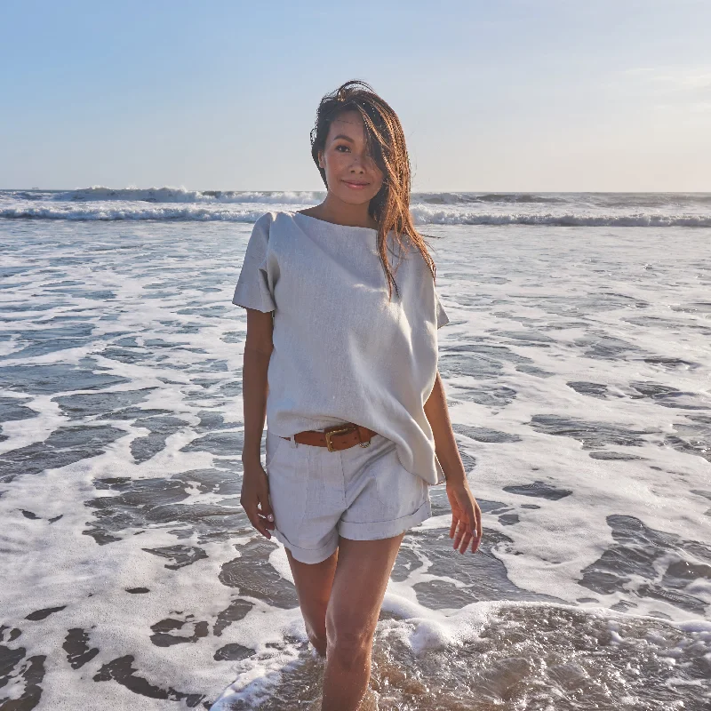 Special Savings KALI TOP - Linen | Light Grey Greige