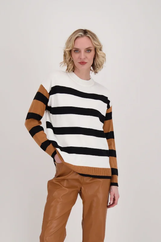 Don't Miss Out Two Tone Stripe Sweater