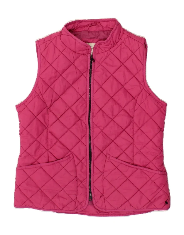 Weekend Bargains to Savor JOULES Womens Quilted Gilet UK 14 Large  Pink Polyester