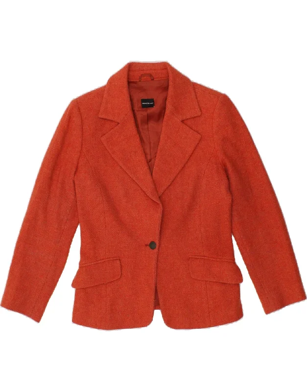Final Markdown PENNY BLACK Womens 1 Button Blazer Jacket UK 12 Medium Orange