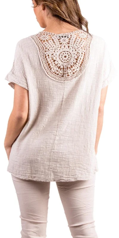 Limited Availability Crochet Cotton Top
