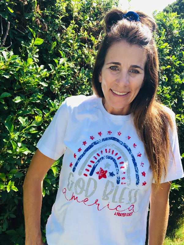 Super Sale God Bless America Graphic Tee