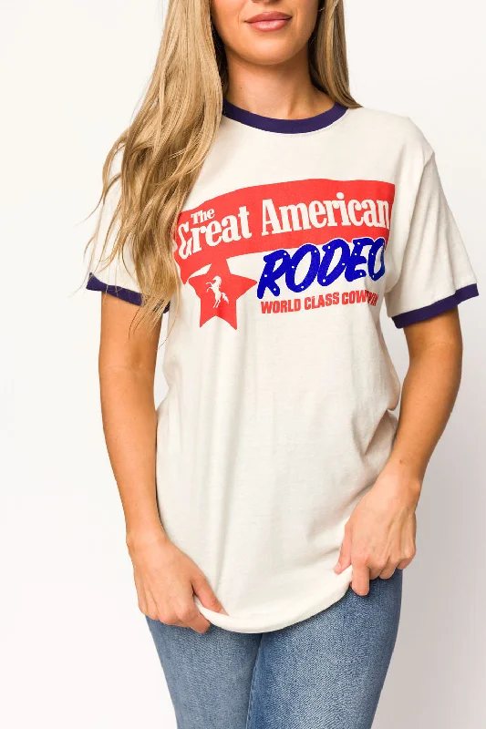 Inventory Reduction Great American Rodeo Ringer T-Shirt