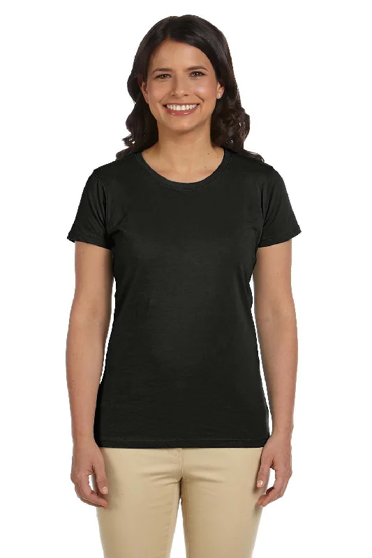 Clearance Event Econscious Womens Heather Sueded Short Sleeve Crewneck T-Shirt - Black
