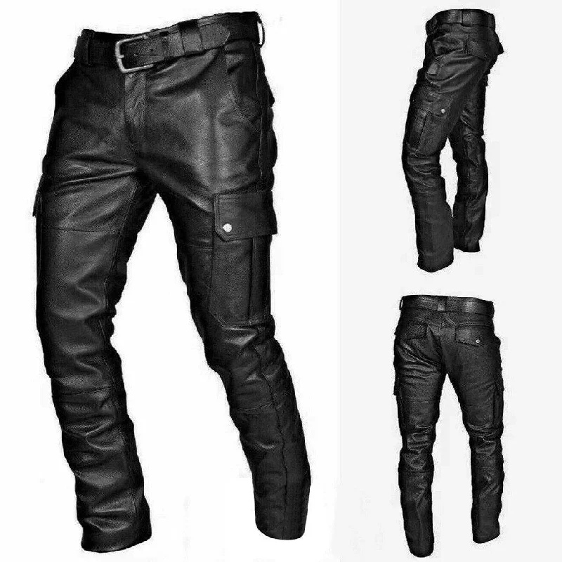 Black Leather Pants For Men