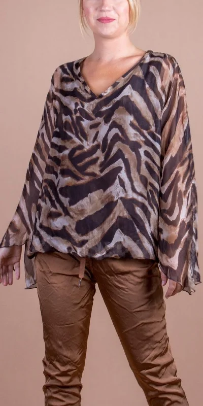 Stock Clearance Parma Animal Print Blouse