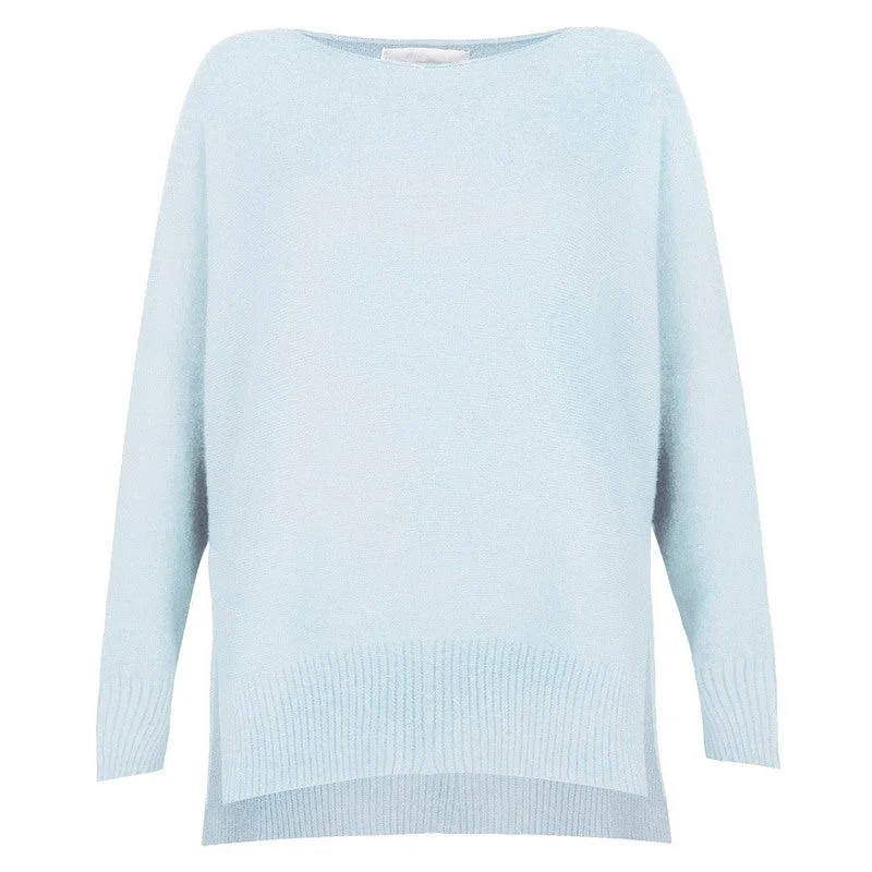 Weekend Discounts to Snag Marley Round Neck Easy Fit Jumper in Pale Blue