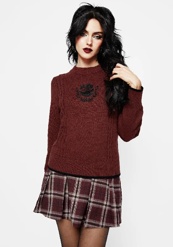 Weekend Deals That Spark Foxfire Embroidered Cable Knit Jumper