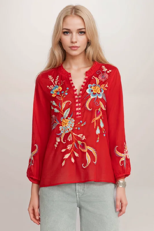 Huge Savings Johnny Was Workshop Joele Ruffle Field Blouse W18824