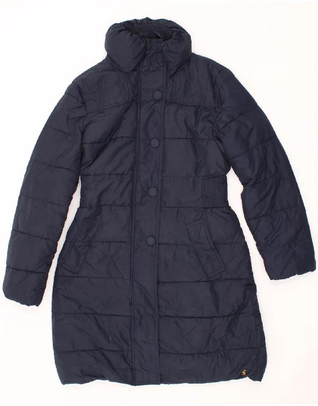 Discount Deals JOULES Womens Padded Coat UK 14 Large Navy Blue Polyester