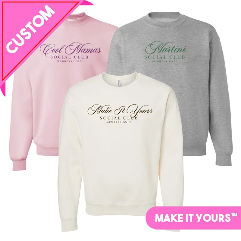 Great Bargain Make It Yours™ 'Social Club' Crewneck Sweatshirt