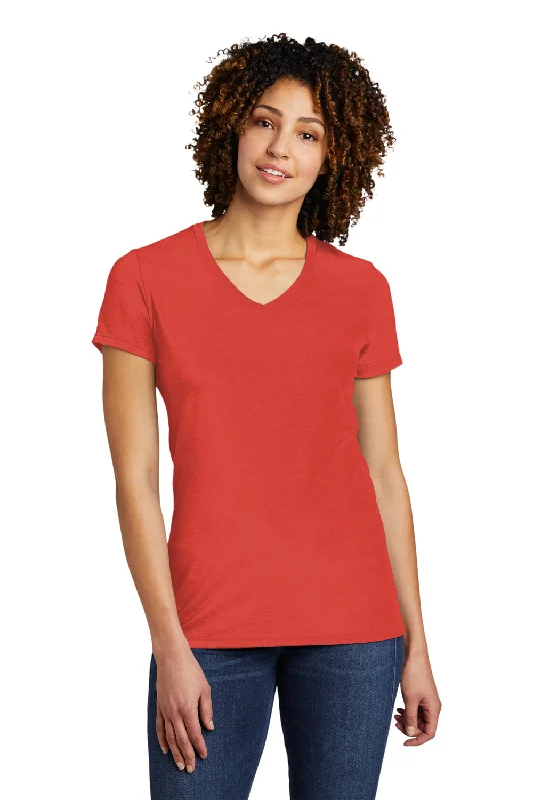 Price Drop Alert Allmade Womens Short Sleeve V-Neck T-Shirt - Desert Sun Red