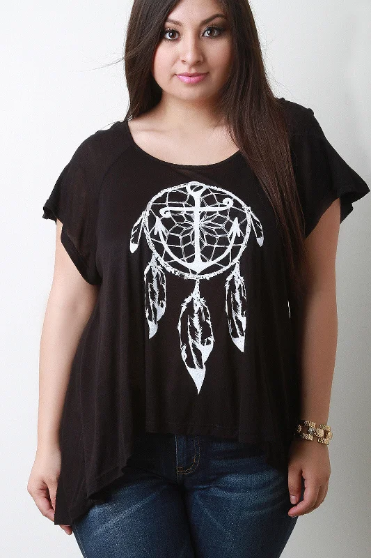 Weekend Specials to Celebrate Anchor Dreamcatcher Graphic Print Tee