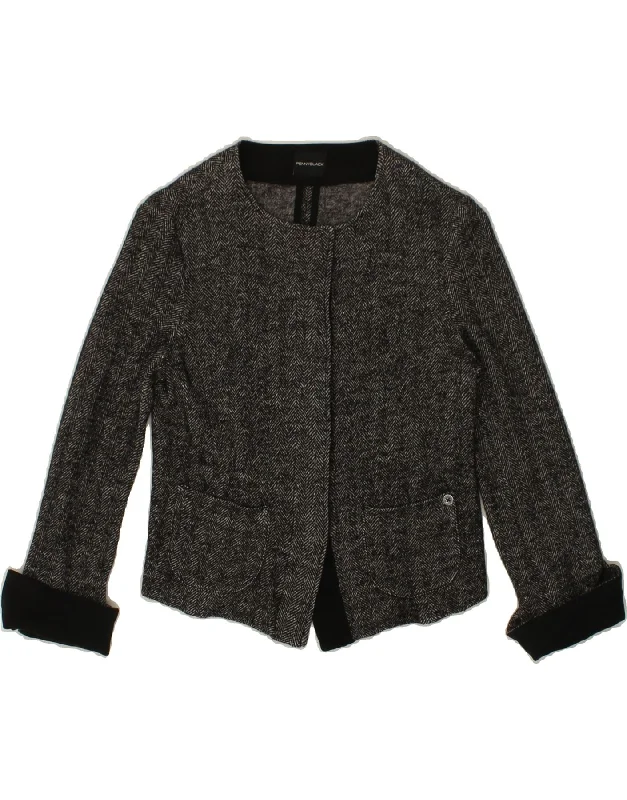 Weekend Deals to Make You Smile PENNY BLACK Womens Crop Blazer Jacket UK 10 Small Grey Herringbone Cotton Weekend Deals to Make You Smile PENNY BLACK Womens Crop Blazer Jacket UK 10 Small Grey Herringbone Cotton