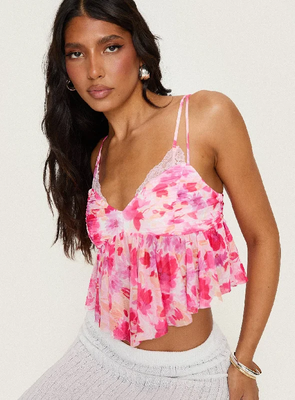 Last Chance Corella Top Pink Floral