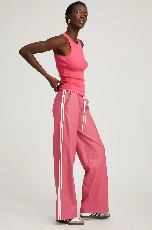 Crazy Deals Hot Pink Leather Baggy Athletic Pants