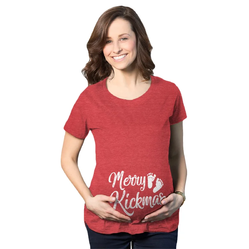 Time-Limited Offer Merry Kickmas Maternity T Shirt