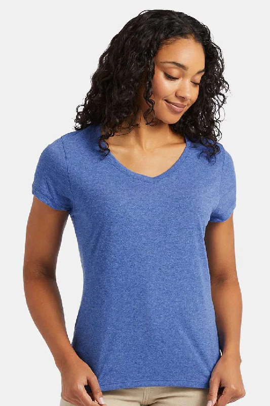 Weekend Discounts to Snag Hanes Womens X-Temp FreshIQ Moisture Wicking Short Sleeve V-Neck T-Shirt - Royal Blue