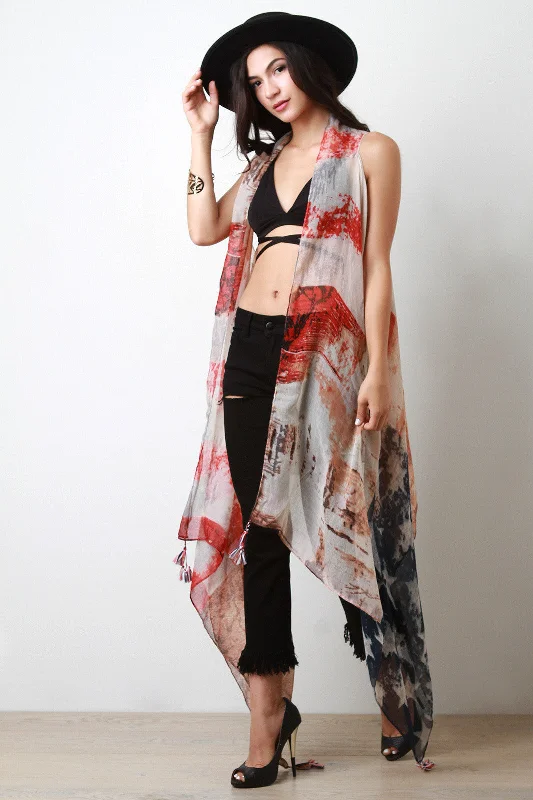 Can't Miss American Flag Distressed Checkered Vest