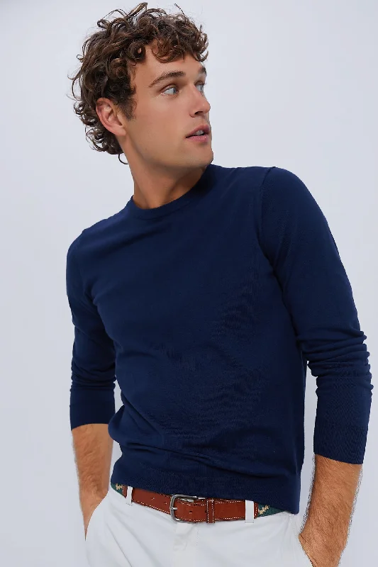 Marine Navy Heather Movement Crewneck Sweater