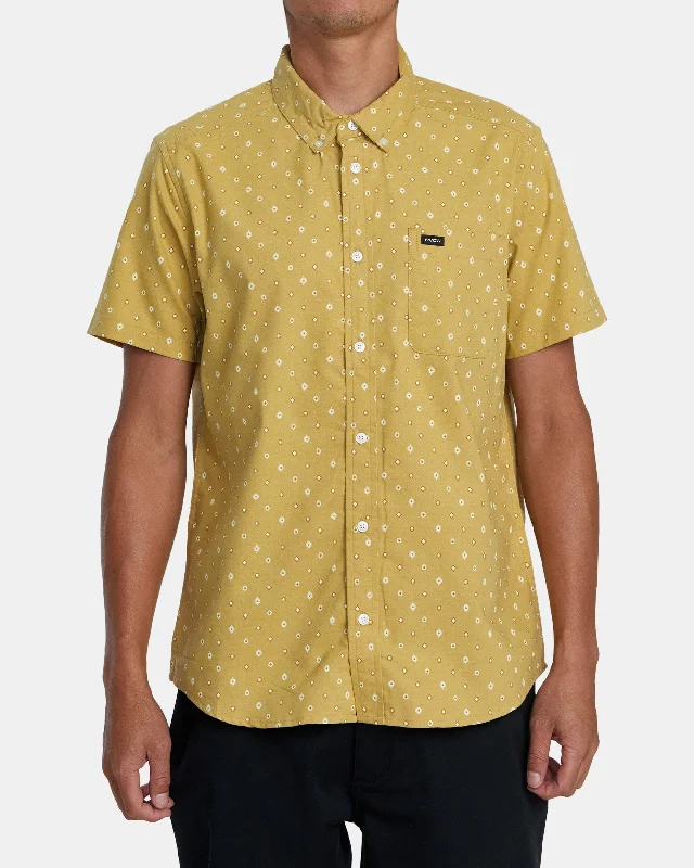 That'll Do Print Short Sleeve Shirt - Vintage Gold