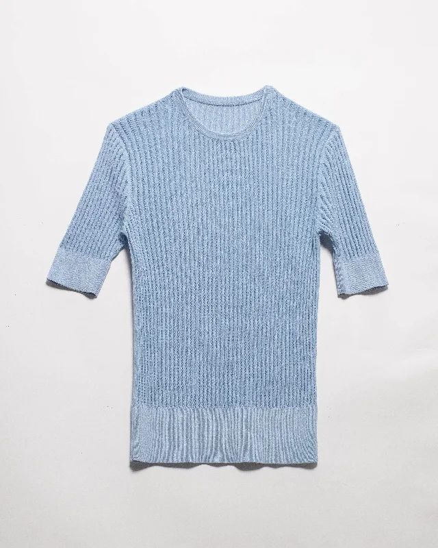 Deal Dash Fine cotton t-shirt with micro pointelle